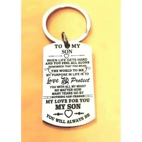 To My Son You Will Always Be Keychain - Picture 1 of 1